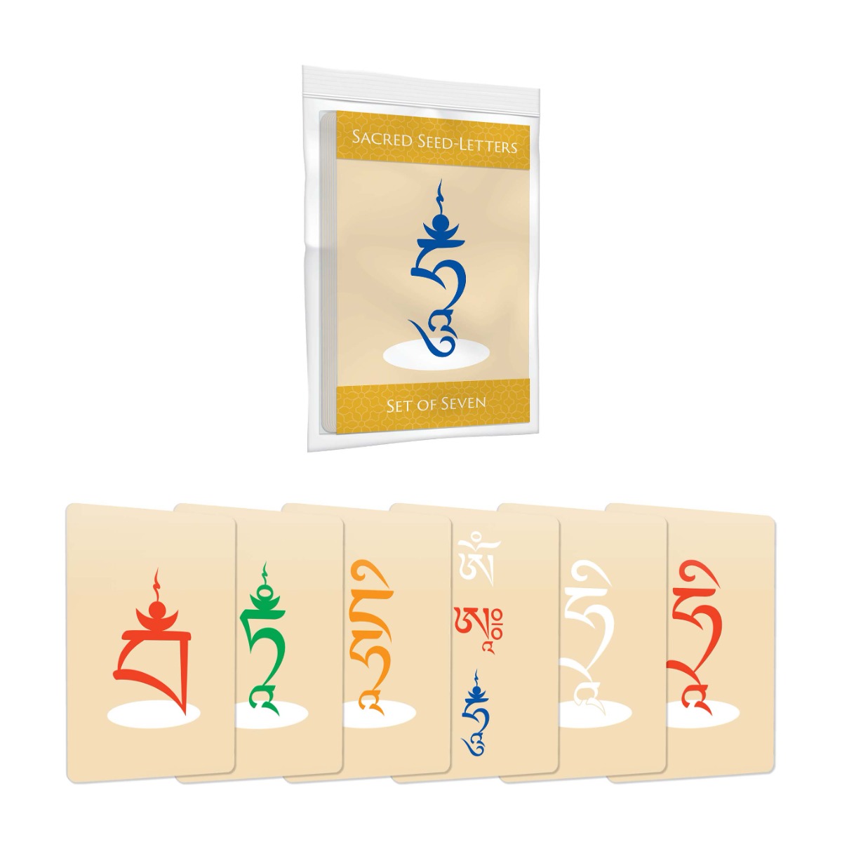 Sacred Seed-letters - Set of 7 - Wallet Cards